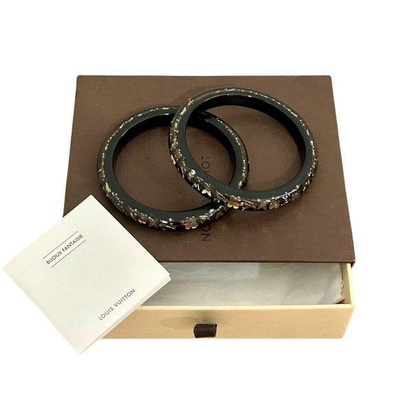 Louis Vuitton Jewelry - 2 Authentic Louis Vuitton Inclusion Bracelets in Black Size PM